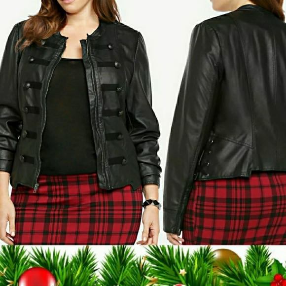 torrid Jackets & Blazers - 🎄 TORRID LEATHER MILITARY JACKET